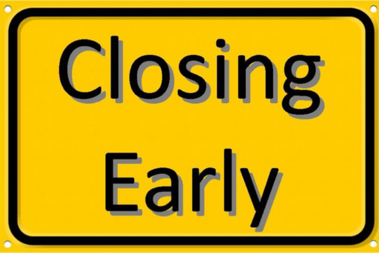 Closing Early Thursday