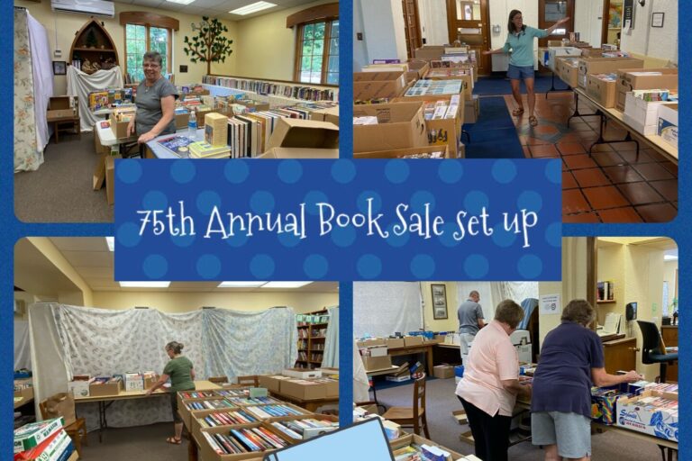 75th Annual Book Sale Set Up