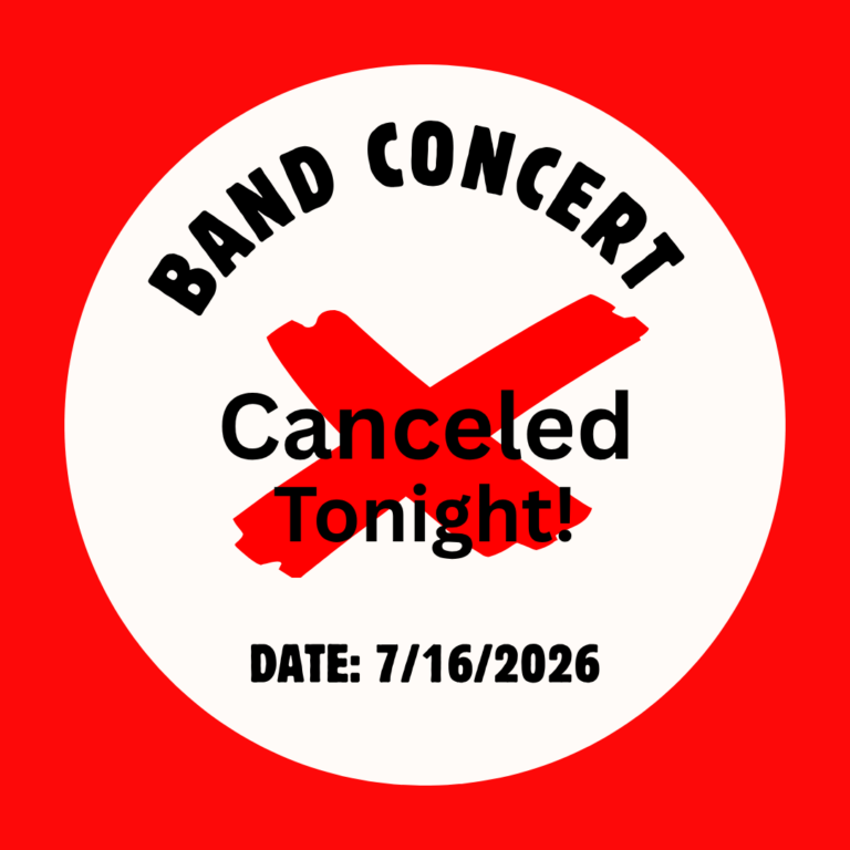No Concert on Thursday, July 16.